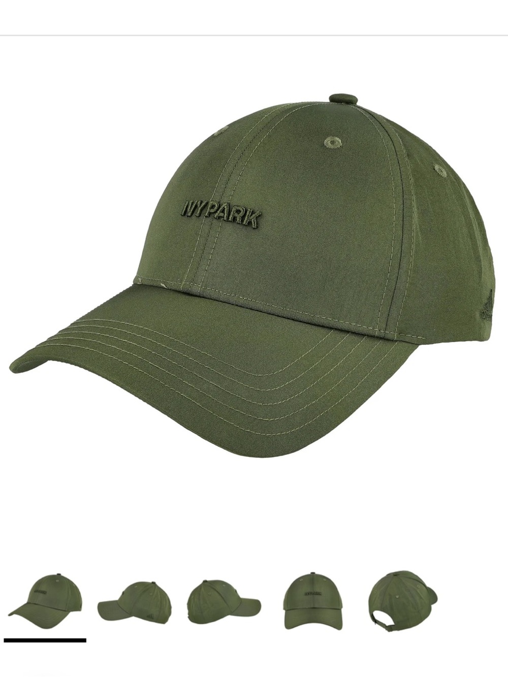 ADIDAS x IVY PARK Military Green Embroidered Baseball Cap (Lightly Used)